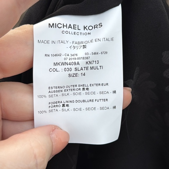 Michael Kors Collection Daisy Silk Crepe De Chine Dress, size 14 - Picture 10 of 10